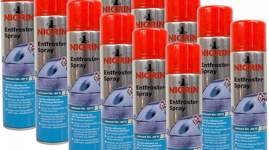 Set 12 Buc Nigrin Spray Dezghetat Parbriz -20°C 400ML 74045