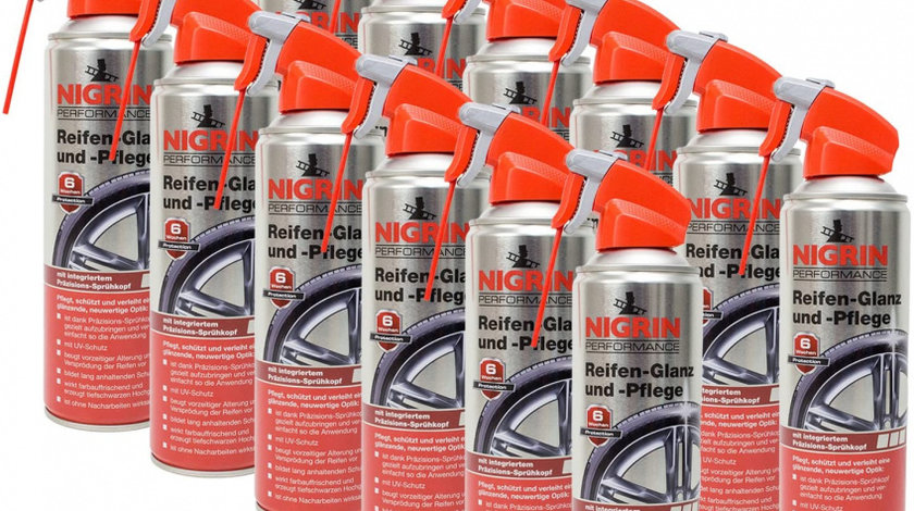 Set 12 Buc Nigrin Spray Lustruit Si Protejat Anvelope 500ML 73896
