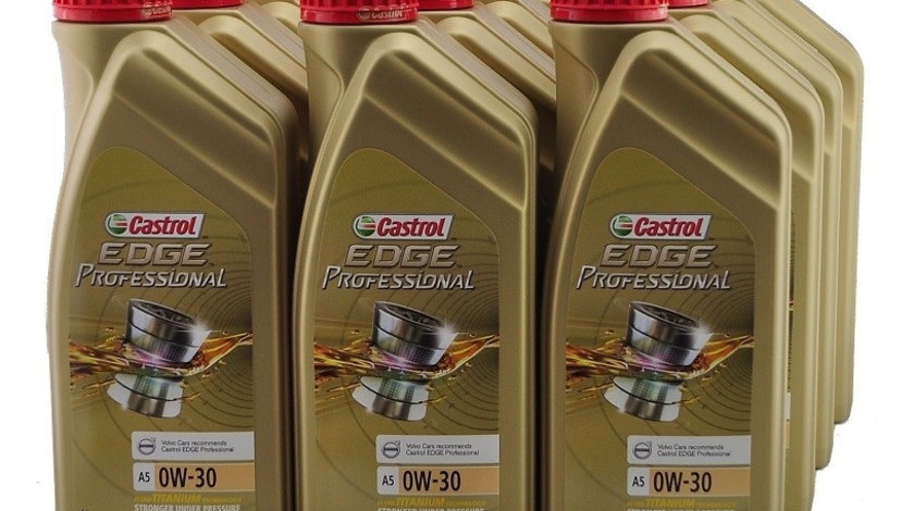 Set 12 Buc Ulei Motor Castrol Edge Titanium FST A5 0W-30 Volvo 1L 15AF7A