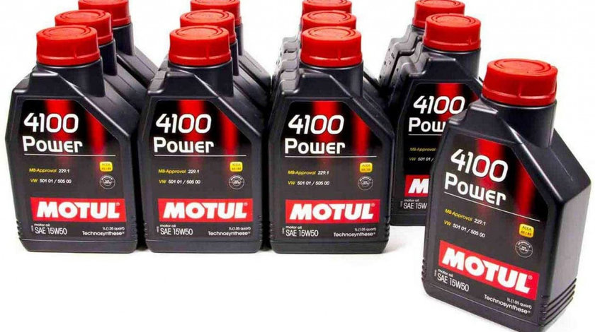 Set 12 Buc Ulei Motor Motul 4100 Power 15W-50 1L 102773