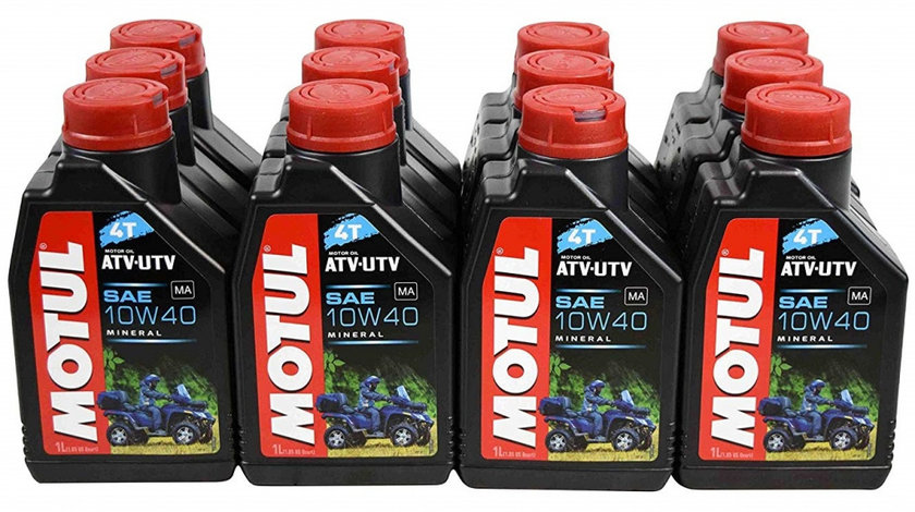 Set 12 Buc Ulei Motor Motul 4T ATV-UTV 10W-40 1L 105878