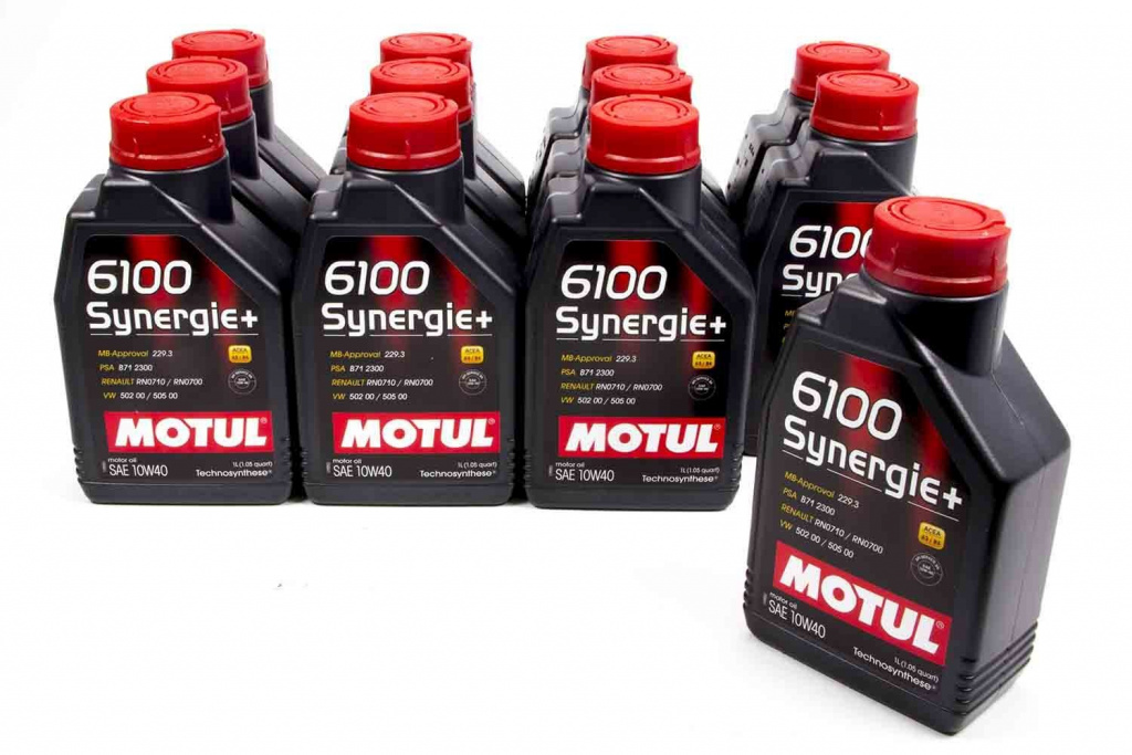 Set 12 Buc Ulei Motor Motul 6100 Synergie+ 10W-40 1L 108646
