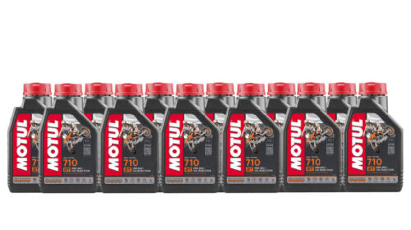 Set 12 Buc Ulei Motor Motul 710 2T 100% Synthetic Ester FD 1L 104034