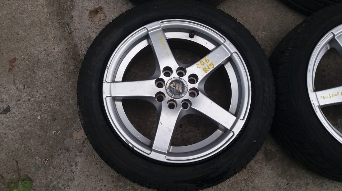 Set 185 - Jante aliaj Peugeot 206, R15, 4 x 100,108 - cod PEU-4A-12