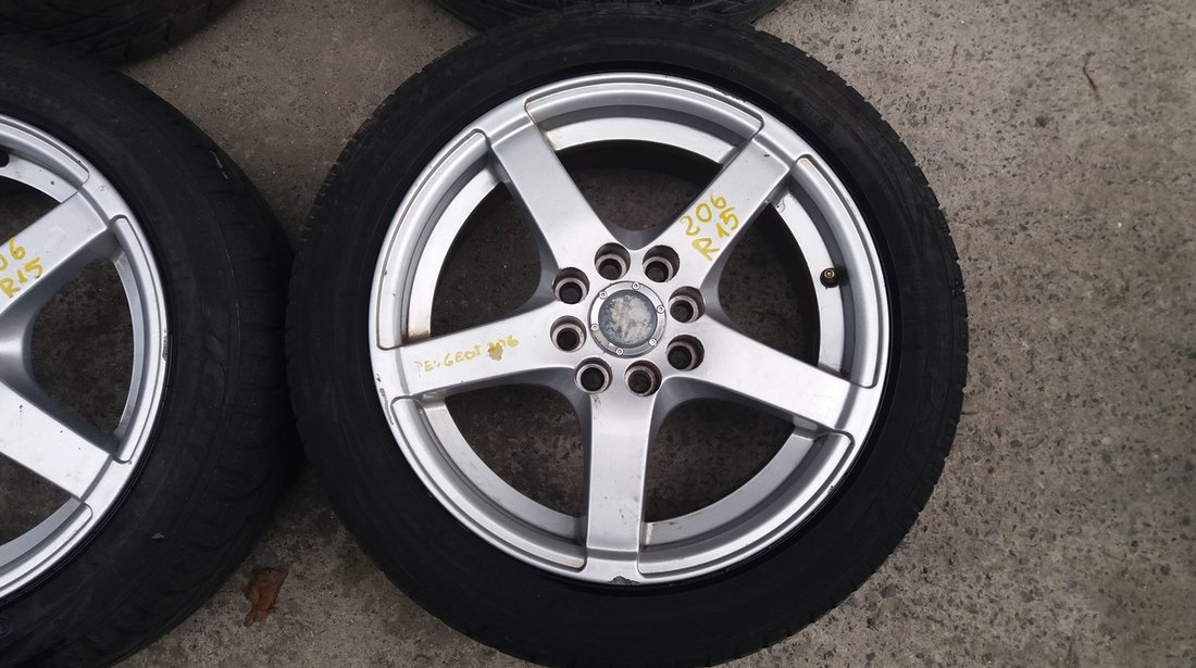 Set 185 - Jante aliaj Peugeot 206, R15, 4 x 100,108 - cod PEU-4A-12