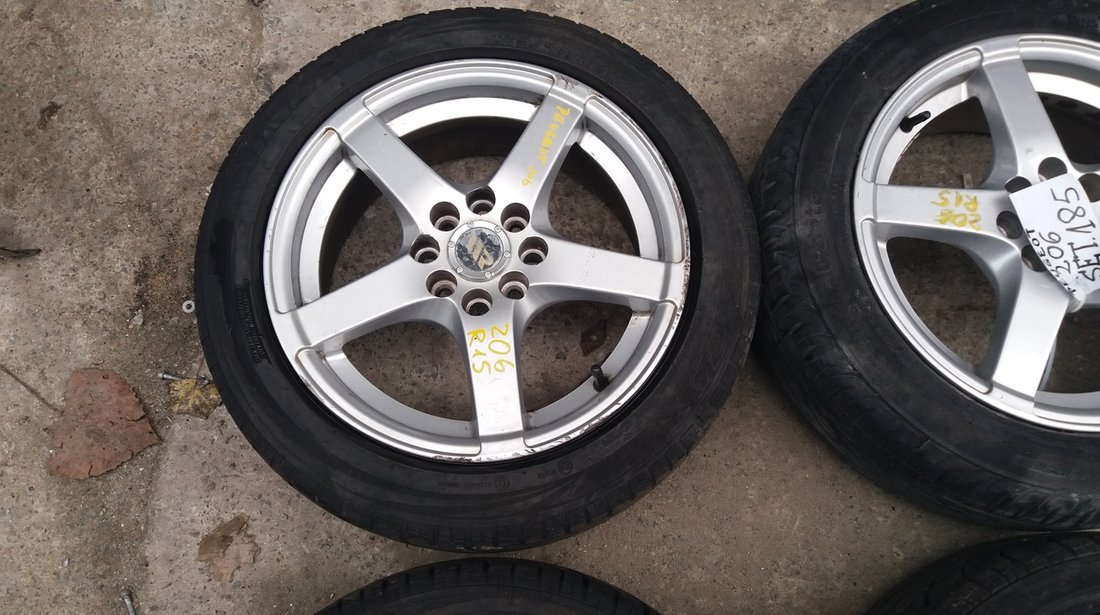 Set 185 - Jante aliaj Peugeot 206, R15, 4 x 100,108 - cod PEU-4A-12