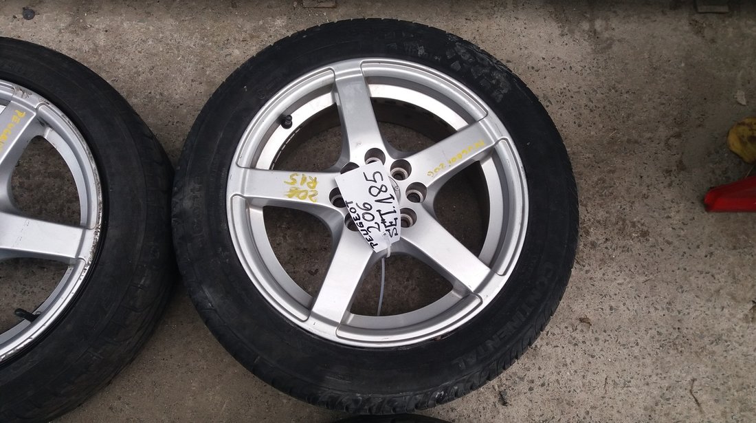 Set 185 - Jante aliaj Peugeot 206, R15, 4 x 100,108 - cod PEU-4A-12