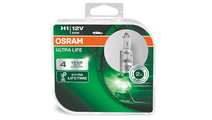 Set 2 Becuri 12v H1 55 W Ultra Life Osram 64150ULT...