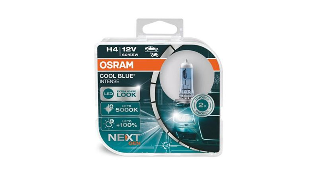 Set 2 becuri 12v h4 60/55 w cool blue intense nextgen osram UNIVERSAL Universal #6 64193CBN-HCB