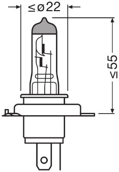 SET 2 BECURI 12V H4 60/55 W NIGHT BREAKER +200% OSRAM 64193NB200-HCB OSRAM
