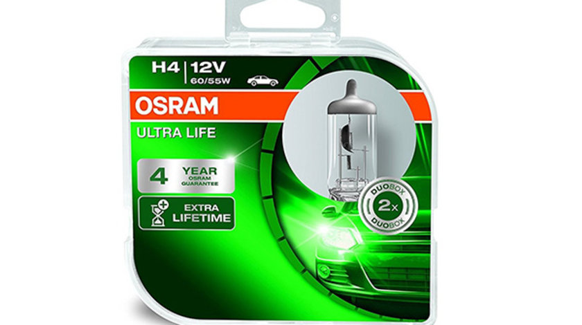 SET 2 BECURI 12V H4 60/55 W ULTRA LIFE OSRAM 64193ULT DUO OSRAM