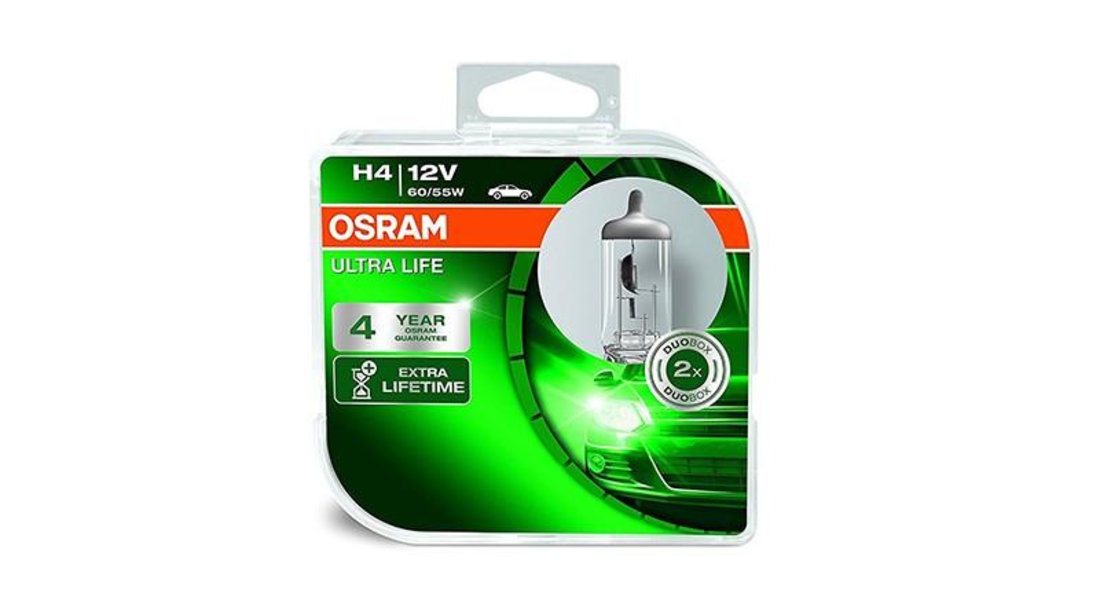 Set 2 becuri 12v h4 60/55 w ultra life osram UNIVERSAL Universal #6 64193ULT DUO