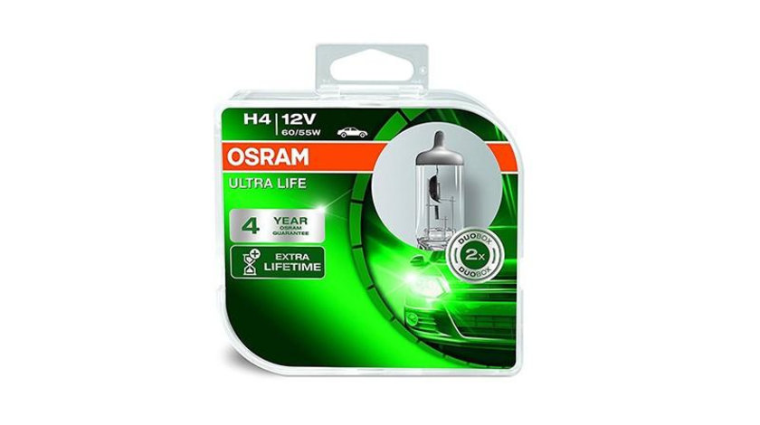 Set 2 becuri 12v h4 60/55 w ultra life osram UNIVERSAL Universal #6 64193ULT DUO