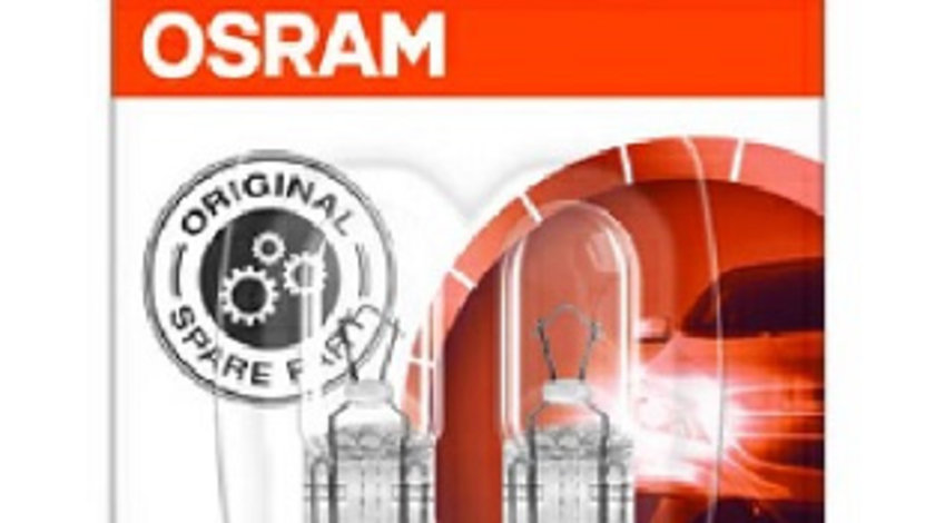 SET 2 BECURI 12V W5W ORIGINAL BLISTER OSRAM 2825-02B OSRAM