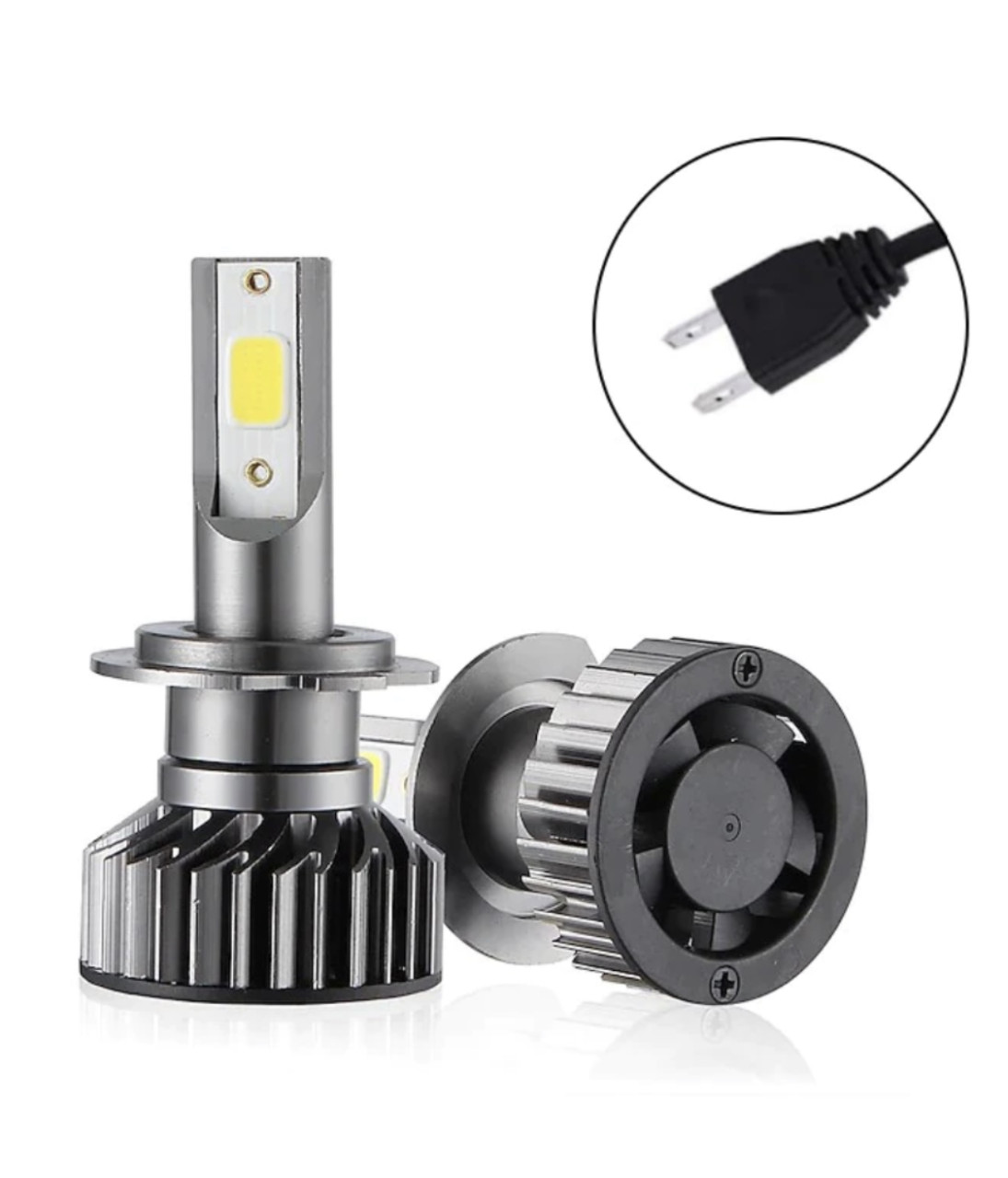 Set 2 Becuri auto ,F2 cob , H7, H1, H11, 100w, slim, canbuz