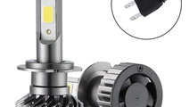 Set 2 Becuri auto ,F2 cob , H7, H1, H11, 100w, sli...
