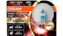 Set 2 becuri auto halogen H7, Nightbreaker 200