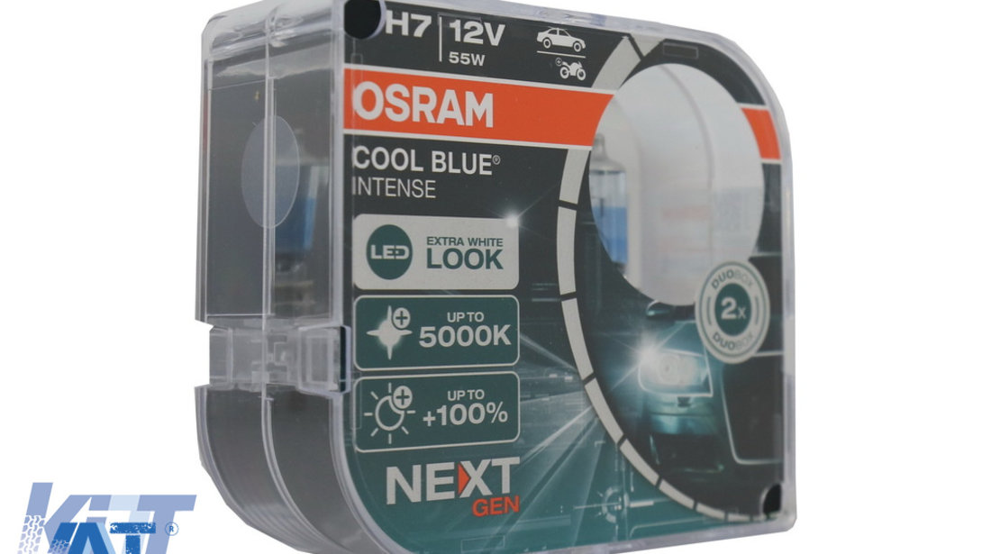 Set 2 Becuri Auto Halogen NEXT GEN Osram Cool Blue Intense H7 64210CBN-HCB 12V