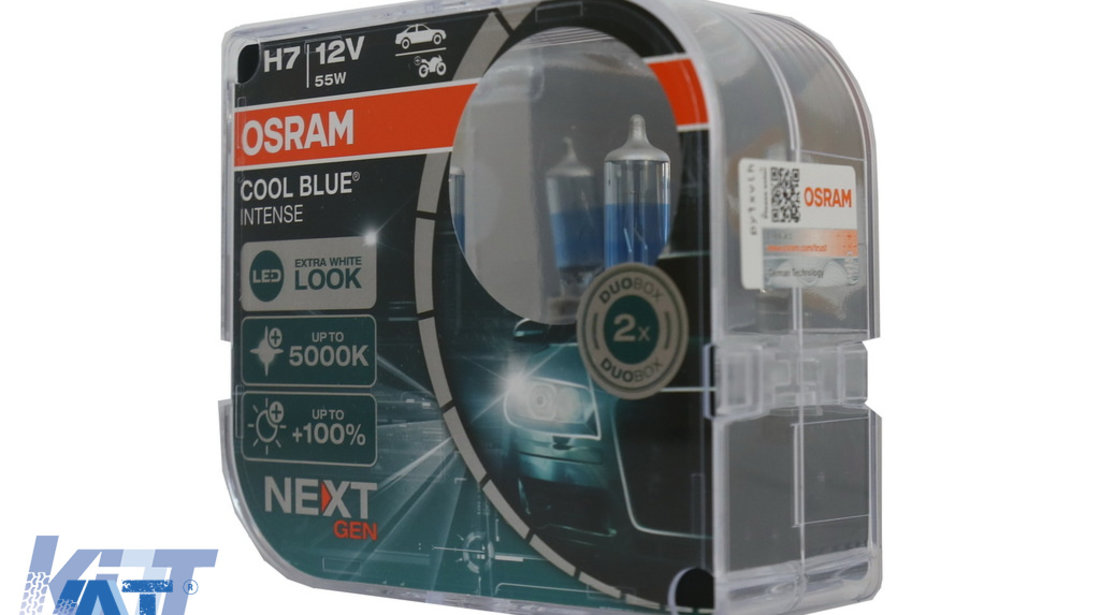 Set 2 Becuri Auto Halogen NEXT GEN Osram Cool Blue Intense H7 64210CBN-HCB 12V