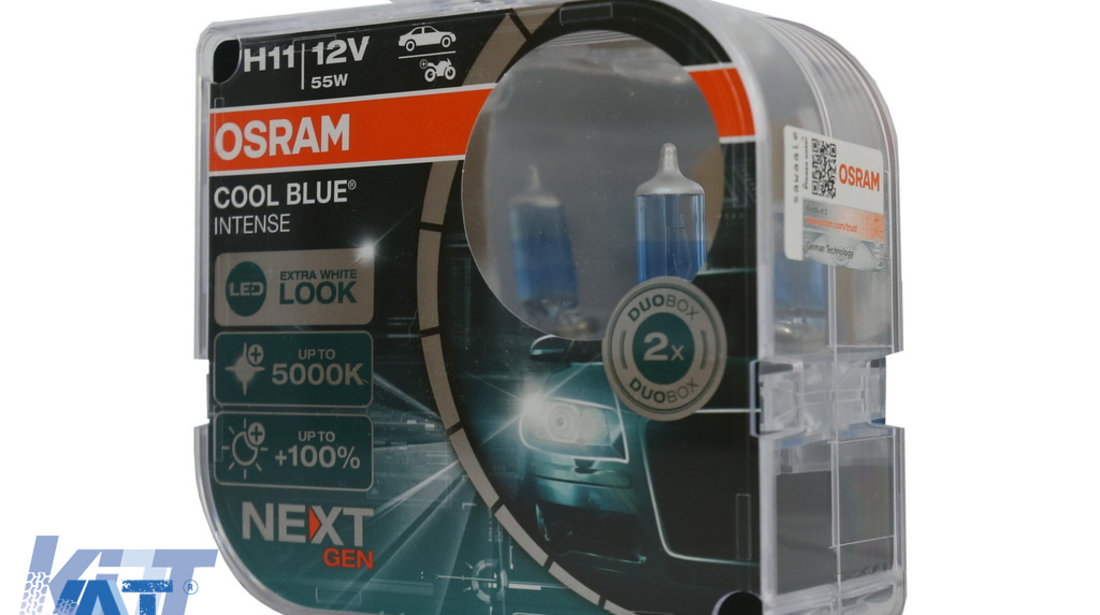Set 2 Becuri Auto Halogen NEXT GEN Osram Cool Blue Intense H11 64211CBN-HCB 12V
