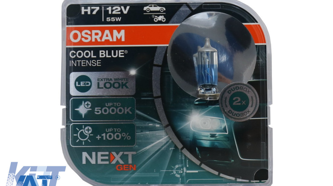 Set 2 Becuri Auto-Moto Halogen NEXT GEN Osram Cool Blue Intense H7 64210CBN-HCB 12V