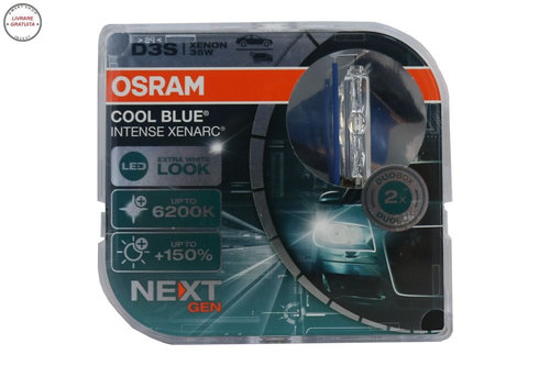 Set 2 Becuri Auto Xenon OSRAM XENARC COOL BLUE INTENSE NEXT GEN D3S HID 66340CBN-H