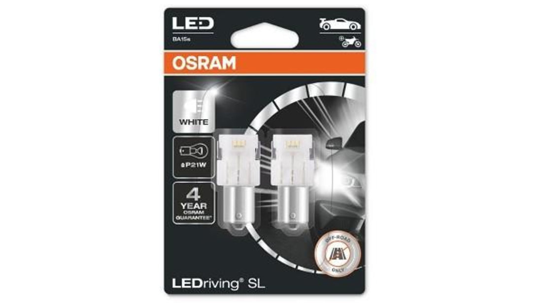 Set 2 becuri auxiliare cu led 12v (p21w) white 6000k bli osram UNIVERSAL Universal #6 7506DWP-02B