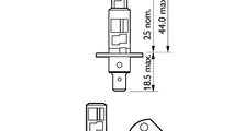 SET 2 BECURI FAR H1 55W 12V VISION PLUS PHILIPS 12...