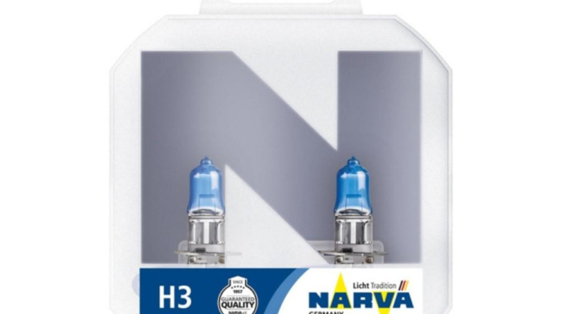 Set 2 becuri far h3 55w 12v range power white narva UNIVERSAL Universal #6 48602RPNVAS2