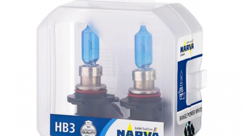 Set 2 becuri far hb3 65w 12v range power white narva UNIVERSAL Universal #6 48625RPNVAS2