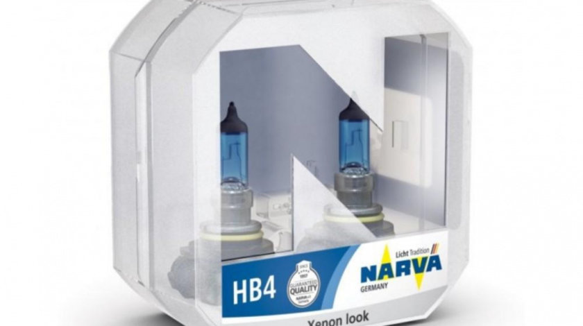 Set 2 becuri far hb4 55w 12v range power white narva UNIVERSAL Universal #6 48626RPNVAS2