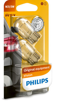 SET 2 BECURI FARA SOCLU 12 V W21/5W W3X16q PHILIPS 12066B2 PHILIPS