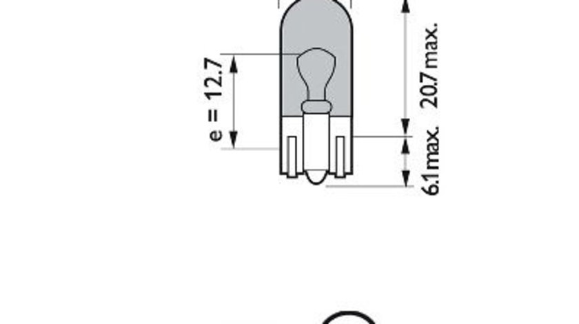 SET 2 BECURI FARA SOCLU W5W 12V (blister) WHITE VISION ULTRA PHILIPS 12961WVUB2 PHILIPS