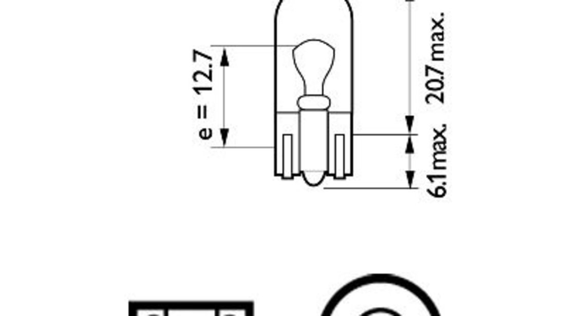 Set 2 Becuri Fara Soclu W5w 12v (blister) X-treme Vision Pro150 Philips 12961XVPB2