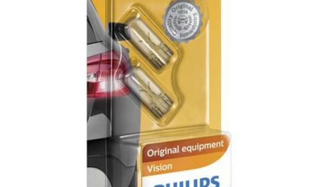 Set 2 becuri fara soclu w5w 12v philips UNIVERSAL Universal #6 12961B2