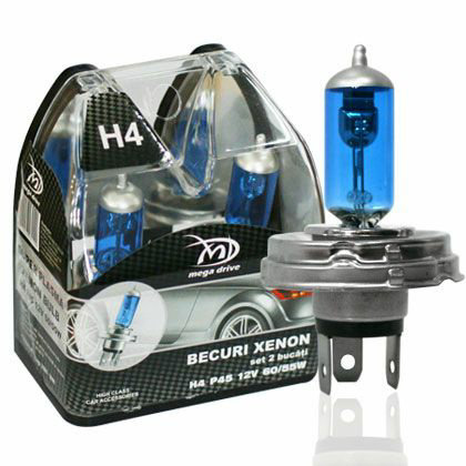 SET 2 BECURI H4 P43 12V 60/55W XENON 43212 MEGA DRIVE