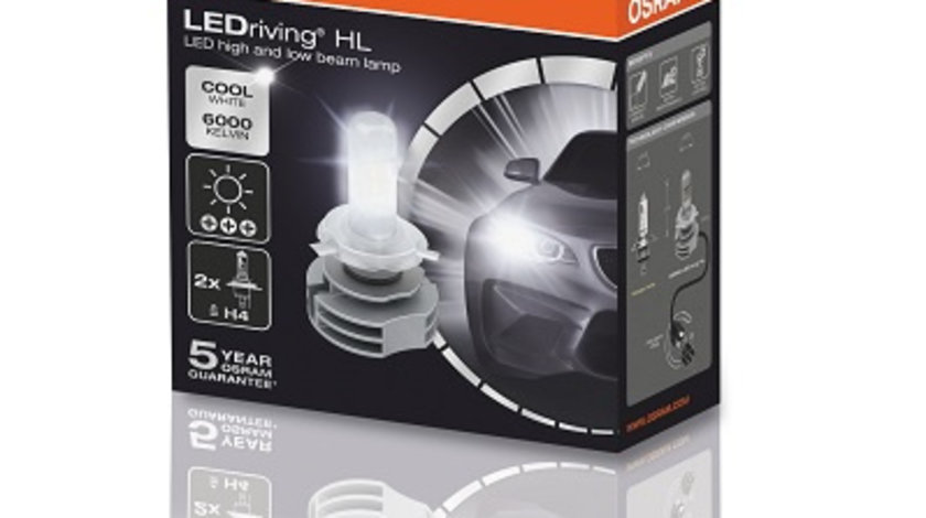 SET 2 BECURI LED 12/24V (H4) FAR OSRAM 9726CW OSRAM