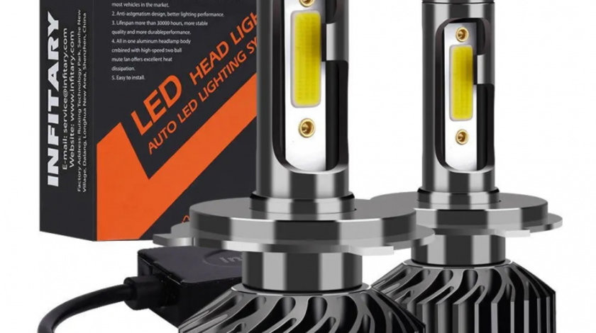 Set 2 Becuri Led Auto H4 Canbus F2-H4 COB