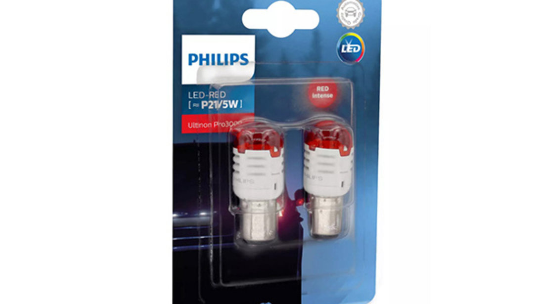 SET 2 BECURI LED EXTERIOR 12V P21/5 BAY15D ULTINON PRO3000 SI PHILIPS 11499U30RB2 PHILIPS