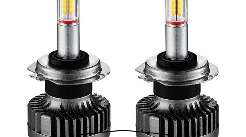 Set 2 becuri led H7 pentru lupe Canbus 360 grade 60W/set 12V-24V