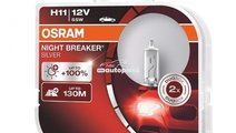 Set 2 becuri Osram H11 Night Breaker Silver (+100%...