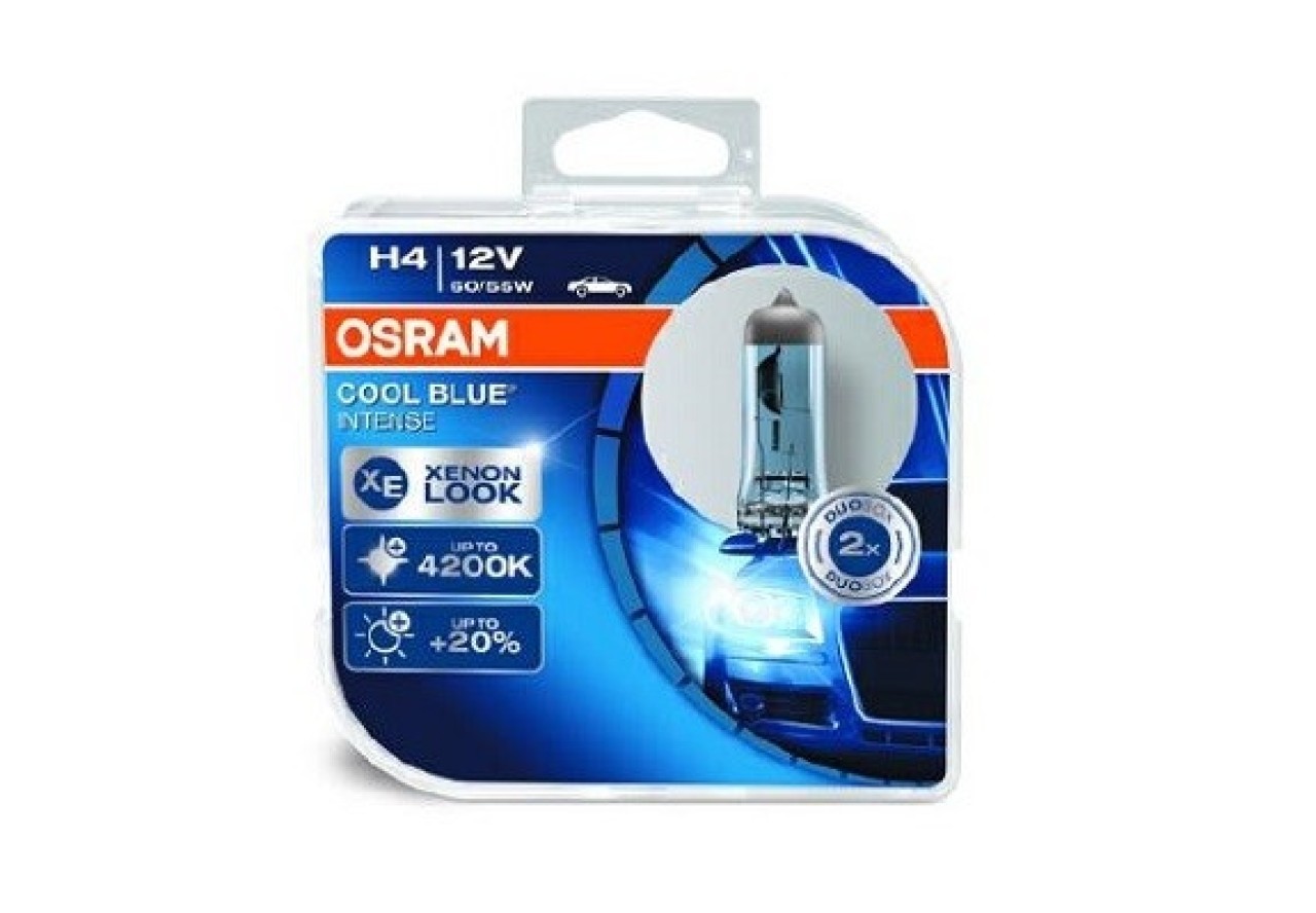 Set 2 becuri Osram H4 Cool Blue Intense 12V 60/55W 64193CBI-HCB piesa NOUA