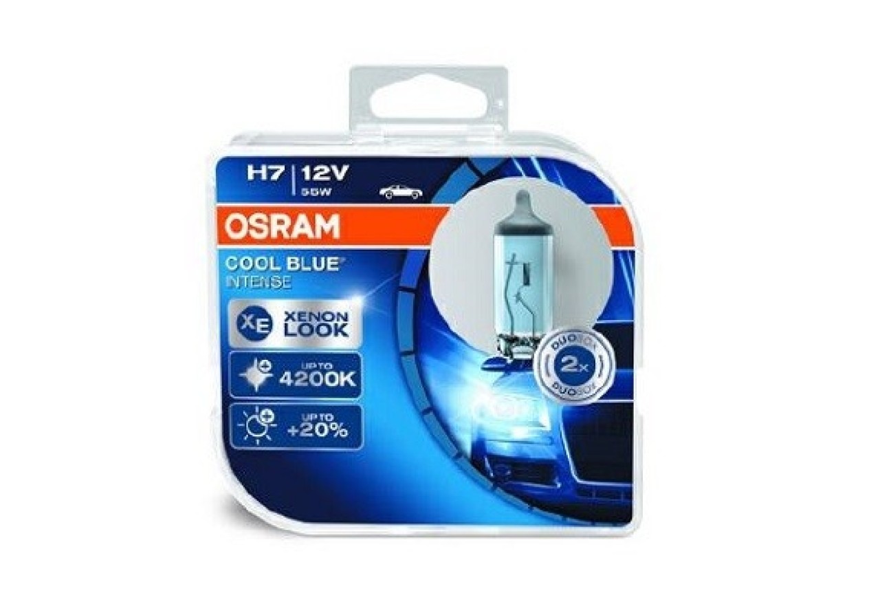 Set 2 becuri Osram H7 Cool Blue Intense 12V 55W 64210CBI-HCB piesa NOUA
