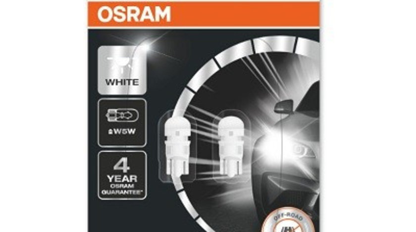 Set 2 becuri Osram LEDriving SL 6000k alb rece canbus W5W T10 12V 2825DWP-02B piesa NOUA