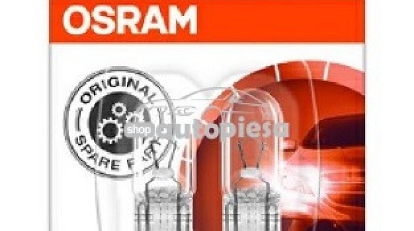 Set 2 becuri Osram W5W 12V 5W 2825-02B piesa NOUA