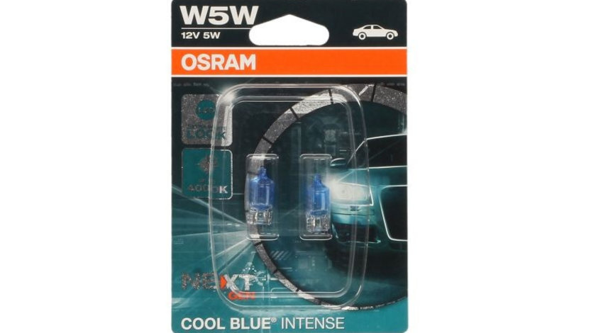 Set 2 becuri Osram W5W Cool Blue Intense Next Gen 12V 5W 2825CBN-02B piesa NOUA