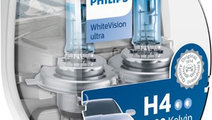 Set 2 becuri Philips H4 WhiteVision Ultra 12V 60/5...