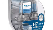Set 2 becuri Philips H7 WhiteVision Ultra 4200K 12...