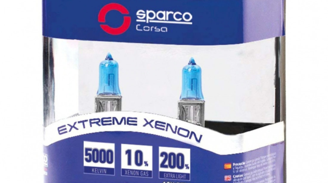 Set 2 Becuri Sparco H1 12V 55W Blue B4 +10% Xenon SPCB1401/BZ