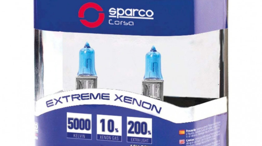 Set 2 Becuri Sparco H1 12V 55W Blue B4 +10% Xenon SPCB1401/BZ